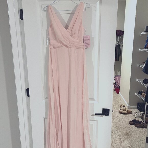 Sleeveless V-Neck Chiffon Wrap Dress - Picture 2 of 5